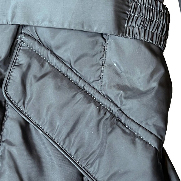 Cole Haan Long Down Belted Black Puffer Jacket SMALL - Picture 4 of 12